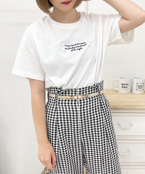 apres jour(アプレジュール)の「アソートTシャツ【ZOZOTOWN限定アイテム】(Tシャツ/カットソー・レディース・ホワイト系その他4/ホワイト系その他2/ブラック系その他/ライトブルー/ブラック/ピンク/ホワイト系その他/オフホワイト/ラベンダー/ピンク系その他/ホワイト系その他3・フリー/X-LARGE)」の6枚目の写真