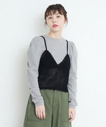 CHILD WOMAN | 綿リリヤンかぎ針風ネットキャミソール(キャミソール)