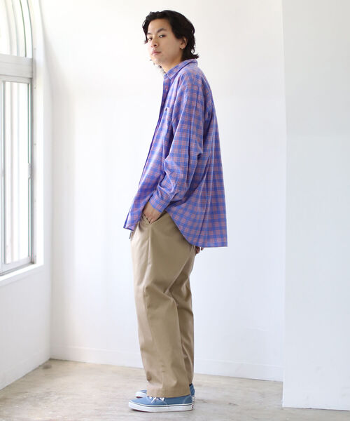 BEAMS（ビームス）の「BEAMS / ブライトチェック イージー シャツ（シャツ/ブラウス・メンズ・ブルー/グリーン・SMALL/MEDIUM/LARGE/X-LARGE）」の3枚目の写真