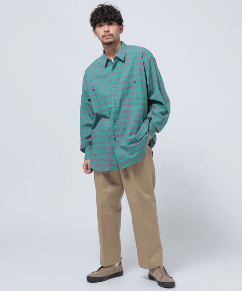 BEAMS（ビームス）の「BEAMS / ブライトチェック イージー シャツ（シャツ/ブラウス・メンズ・ブルー/グリーン・SMALL/MEDIUM/LARGE/X-LARGE）」の11枚目の写真