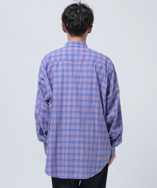 BEAMS（ビームス）の「BEAMS / ブライトチェック イージー シャツ（シャツ/ブラウス・メンズ・ブルー/グリーン・SMALL/MEDIUM/LARGE/X-LARGE）」の14枚目の写真