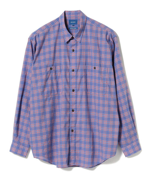 BEAMS（ビームス）の「BEAMS / ブライトチェック イージー シャツ（シャツ/ブラウス・メンズ・ブルー/グリーン・SMALL/MEDIUM/LARGE/X-LARGE）」の16枚目の写真