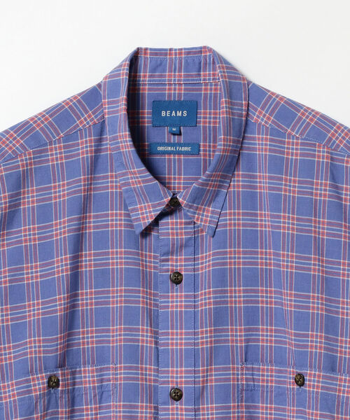 BEAMS（ビームス）の「BEAMS / ブライトチェック イージー シャツ（シャツ/ブラウス・メンズ・ブルー/グリーン・SMALL/MEDIUM/LARGE/X-LARGE）」の17枚目の写真