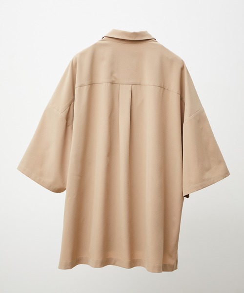 JUNRED(ジュンレッド)の「tai×JUNRed ドレープストレッチビッグシャツ(シャツ/ブラウス・メンズ・ライトグレー/ベージュ/ブルーグレー/ブラック/ダークパープル・FREE/M/L/S)」の11枚目の写真