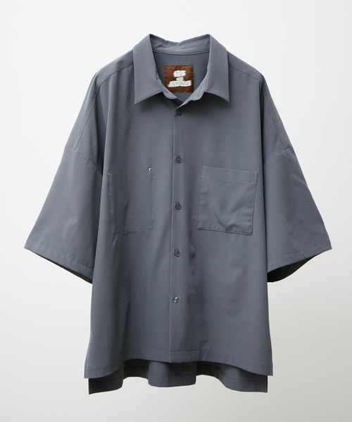 JUNRED(ジュンレッド)の「tai×JUNRed ドレープストレッチビッグシャツ(シャツ/ブラウス・メンズ・ライトグレー/ベージュ/ブルーグレー/ブラック/ダークパープル・FREE/M/L/S)」の22枚目の写真