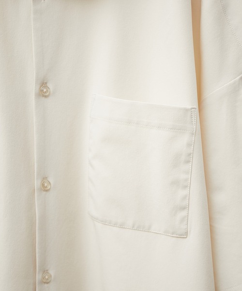 JUNRED(ジュンレッド)の「tai×JUNRed ドレープストレッチビッグシャツ(シャツ/ブラウス・メンズ・ライトグレー/ベージュ/ブルーグレー/ブラック/ダークパープル・FREE/M/L/S)」の8枚目の写真