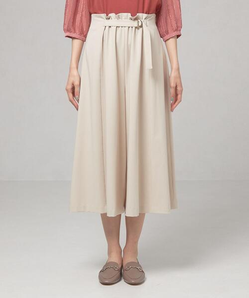 closet story（クローゼットストーリー）の「＜closet story（クローゼットストーリー）＞ ウエストギャザー ベルト スカーチョ -ウォッシャブル-（その他パンツ・レディース・ワインレッド/ナチュラル・FREE）」の5枚目の写真