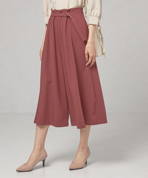 closet story（クローゼットストーリー）の「＜closet story（クローゼットストーリー）＞ ウエストギャザー ベルト スカーチョ -ウォッシャブル-（その他パンツ・レディース・ワインレッド/ナチュラル・FREE）」の8枚目の写真