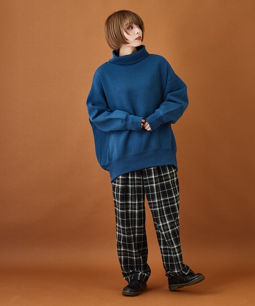 CUBE SUGAR(キューブシュガー)の「ウールフィール チェック タックパンツ(その他パンツ・レディース・ブラック/ブラウン/ブルー/グリーン・M)」の19枚目の写真