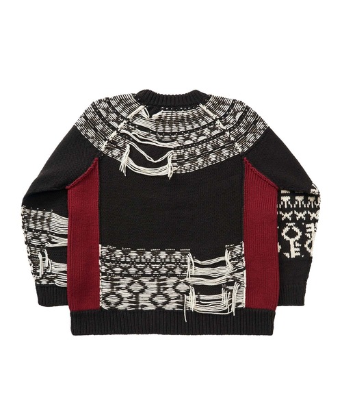 YUKI HASHIMOTO（ユウキハシモト）の「YUKI HASHIMOTO INSIDEOUT WAREHOUSE PATTERN JUMPER (212-01-0502)（ニット/セーター・メンズ・ブラック/ブラウン・44/46）」の13枚目の写真