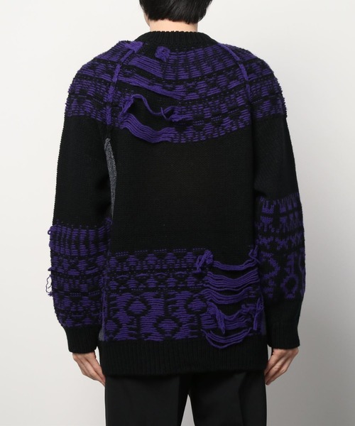 YUKI HASHIMOTO（ユウキハシモト）の「YUKI HASHIMOTO INSIDEOUT WAREHOUSE PATTERN JUMPER (212-01-0502)（ニット/セーター・メンズ・ブラック/ブラウン・44/46）」の10枚目の写真