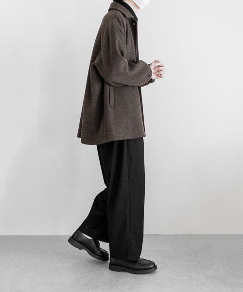 remer（リメール）の「loose melton coach jacket / ルーズメルトンコーチジャケット（ブルゾン・メンズ・ブラウン/モカ・SMALL/MEDIUM/LARGE）」の17枚目の写真