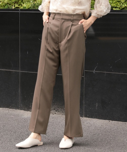 mysty woman（ミスティウーマン）の「アソートフレアパンツ 219245（スラックス・レディース・ブラウン/グレー/ブラウン系その他・FREE）」の2枚目の写真