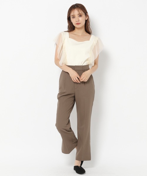 mysty woman（ミスティウーマン）の「アソートフレアパンツ 219245（スラックス・レディース・ブラウン/グレー/ブラウン系その他・FREE）」の7枚目の写真