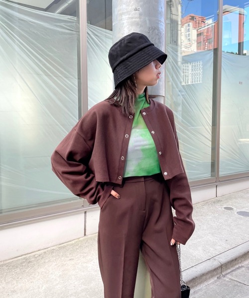 WHO'S WHO gallery(フーズフーギャラリー)の「21AWリングドットコンパクトカーデ(カーディガン/ボレロ・レディース・ブラック/ブラウン/グリーン/ボルドー・FREE)」の11枚目の写真