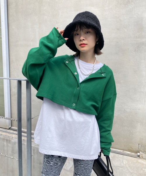 WHO'S WHO gallery(フーズフーギャラリー)の「21AWリングドットコンパクトカーデ(カーディガン/ボレロ・レディース・ブラック/ブラウン/グリーン/ボルドー・FREE)」の18枚目の写真