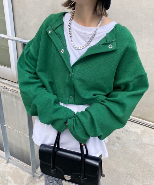 WHO'S WHO gallery(フーズフーギャラリー)の「21AWリングドットコンパクトカーデ(カーディガン/ボレロ・レディース・ブラック/ブラウン/グリーン/ボルドー・FREE)」の20枚目の写真