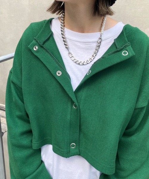 WHO'S WHO gallery(フーズフーギャラリー)の「21AWリングドットコンパクトカーデ(カーディガン/ボレロ・レディース・ブラック/ブラウン/グリーン/ボルドー・FREE)」の21枚目の写真