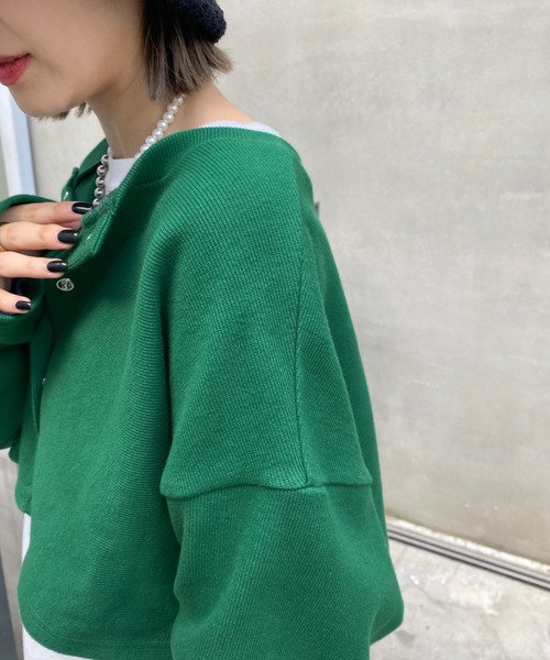 WHO'S WHO gallery(フーズフーギャラリー)の「21AWリングドットコンパクトカーデ(カーディガン/ボレロ・レディース・ブラック/ブラウン/グリーン/ボルドー・FREE)」の22枚目の写真