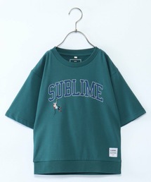 ikka | 【キッズ】5分袖カレッジリブ使いT（100~160cm）(Tシャツ/カットソー)