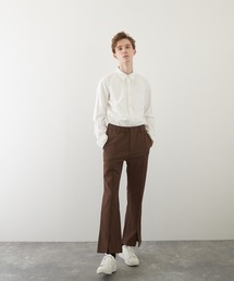 tone（トーン）の「【TONE BY AS】薄梨地センタースリットパンツ(BL)（その他パンツ）」