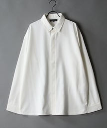 SITRY | Polyester tropical Fly front Over shirt/トロミ 比翼仕立て オーバーシャツ(シャツ/ブラウス)