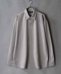 SITRY | Polyester tropical Fly front Over shirt/ポリトロ 比翼仕立て オーバーシャツ(シャツ/ブラウス)