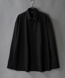 SITRY | 別注 Polyester tropical Fly front Over shirt/トロミ 比翼仕立て オーバーシャツ(シャツ/ブラウス)