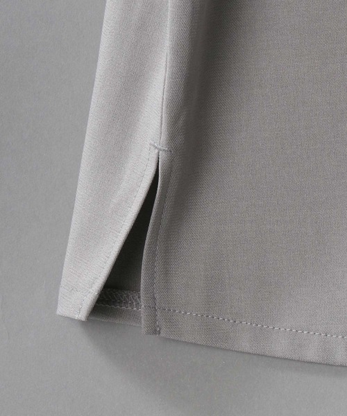 SITRY（シトリー）の「別注 Polyester tropical Fly front Over shirt/トロミ 比翼仕立て オーバーシャツ（シャツ/ブラウス・メンズ・ライトグレー/ブラック/ライトブラウン/ブルー/パープル/グレイッシュベージュ/オフホワイト/グレー系その他/ホワイト系その他/ブラック系その他・M/L/LL）」の11枚目の写真