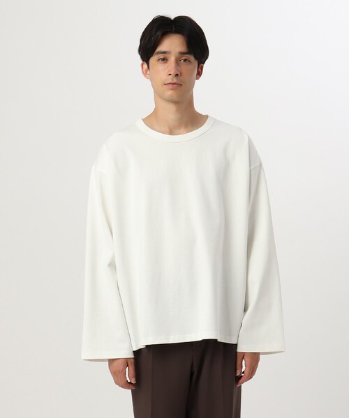 tk.TAKEO KIKUCHI(ティーケータケオキクチ)の「◆ストレートスリーブカットソー(Tシャツ/カットソー・メンズ・ブラック/ライトベージュ/オフホワイト・02/03)」の18枚目の写真