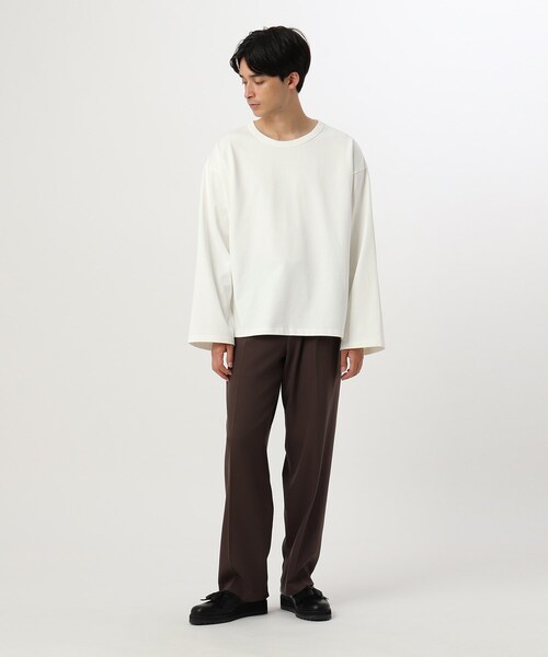 tk.TAKEO KIKUCHI(ティーケータケオキクチ)の「◆ストレートスリーブカットソー(Tシャツ/カットソー・メンズ・ブラック/ライトベージュ/オフホワイト・02/03)」の11枚目の写真