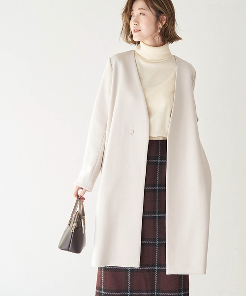 ROPE' PICNIC（ロペピクニック）の「ダンボールカラーレスコート（その他アウター・レディース・チャコールグレー/ベージュ/ネイビー・38/40）」の3枚目の写真