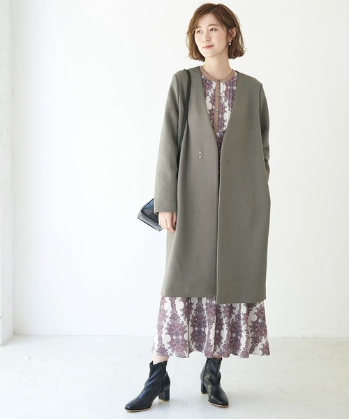 ROPE' PICNIC（ロペピクニック）の「ダンボールカラーレスコート（その他アウター・レディース・チャコールグレー/ベージュ/ネイビー・38/40）」の13枚目の写真