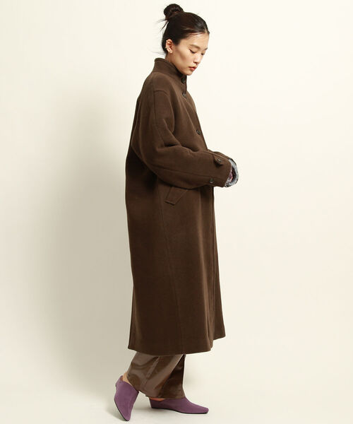 Ray BEAMS（レイビームス）の「Ray BEAMS / スタンドカラー ビッグ コート（その他アウター・レディース・ブラック/ブラウン・ONE SIZE）」の16枚目の写真
