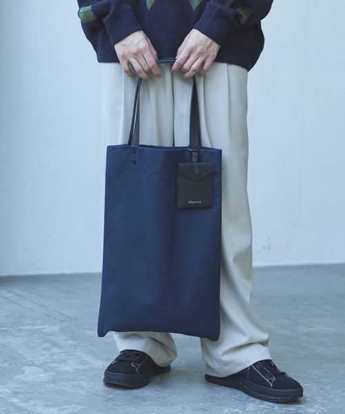 Alpinus(アルピナス)の「Alpinus - ポシェット付き レザーコンビトートバック(トートバッグ・メンズ・ネイビー/ホワイト・FREE)」の11枚目の写真