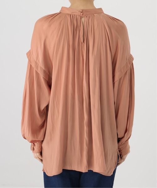 Simplicite（サンプリシテ）の「タックスタンド ボリュームブラウス（シャツ/ブラウス・レディース・ブラック/アイボリー/オレンジ・FREE）」の6枚目の写真