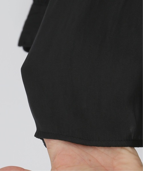 Simplicite（サンプリシテ）の「タックスタンド ボリュームブラウス（シャツ/ブラウス・レディース・ブラック/アイボリー/オレンジ・FREE）」の13枚目の写真