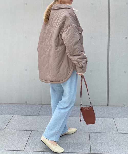 StyleSea（スタイルシー）の「ウェーブキルトCPOブルゾン（ミリタリージャケット・レディース・ブラック/カーキ/アイボリー/グレイッシュベージュ・MEDIUM）」の17枚目の写真