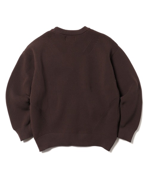 MR.OLIVE（ミスターオリーブ）の「MR.OLIVE ミスターオリーブ / LOW GAUGE AZE POLYESTER KNIT / CREW NECK SWEATER ローゲージ アゼ編み ポリエステルニット クルーネックビッグシルエットセーター / M-023127（ニット/セーター・メンズ・ダークブラウン/ブラウン系その他/ブラック・LARGE/MEDIUM/SMALL）」の11枚目の写真