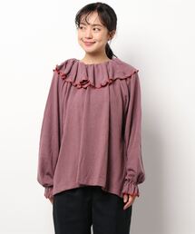 HOGAN RANCH WEAR（ホーガンランチウエア）の「ムジビッグフリルカラーカットソー（Tシャツ/カットソー）」