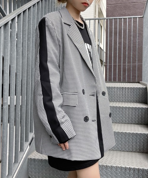 Figments（フィグメンツ）の「サイドラインジャケット（テーラードジャケット・レディース・ブラック・FREE）」の6枚目の写真