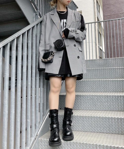 Figments（フィグメンツ）の「サイドラインジャケット（テーラードジャケット・レディース・ブラック・FREE）」の2枚目の写真