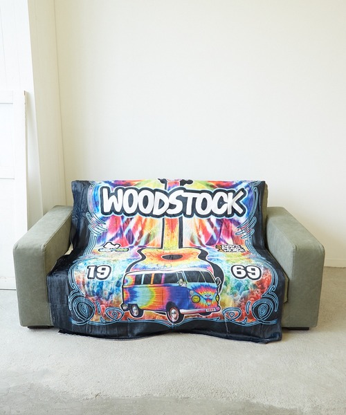 【EARTH RAGZ/アースラグズ】WOODSTOCK FLANNEL FLEECE THROWS50 X 60(UN)（ブランケット）｜tone（トーン）