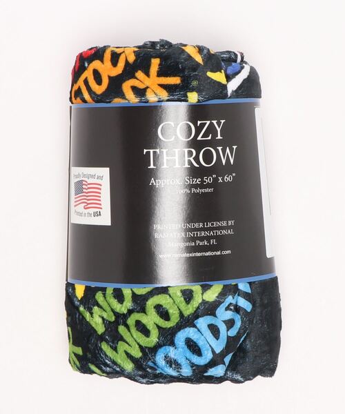 【EARTH RAGZ/アースラグズ】WOODSTOCK FLANNEL FLEECE THROWS50 X 60(UN)（ブランケット）｜tone（トーン）