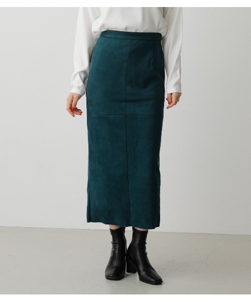 FAUX SUEDE SLIT SKIRT/フェイクスエードスリットスカート（スカート