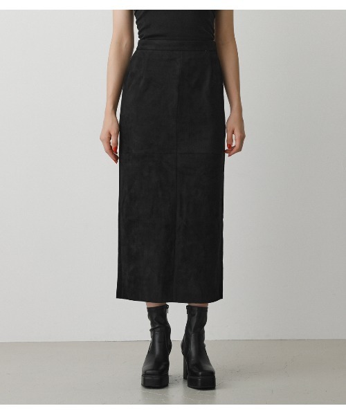 FAUX SUEDE SLIT SKIRT/フェイクスエードスリットスカート（スカート