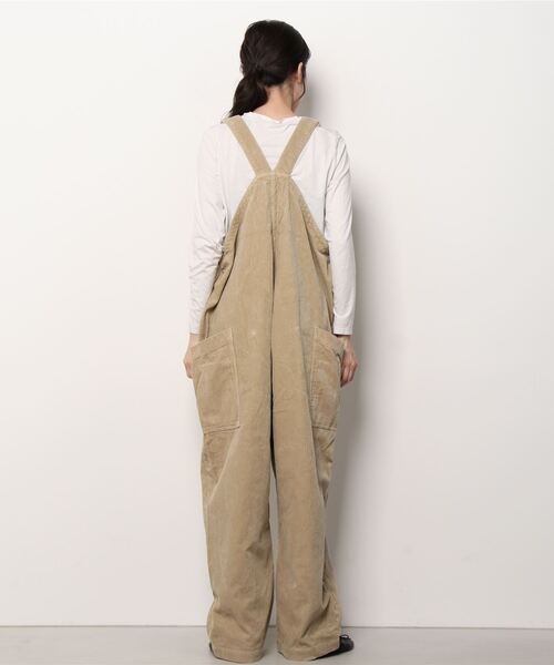HARVESTY(ハーベスティ)の「HARVESTY / ハーベスティ CORDUROY OVERALLS(サロペット/オーバーオール・レディース・ブラック/ベージュ/アイボリー・1/2)」の5枚目の写真