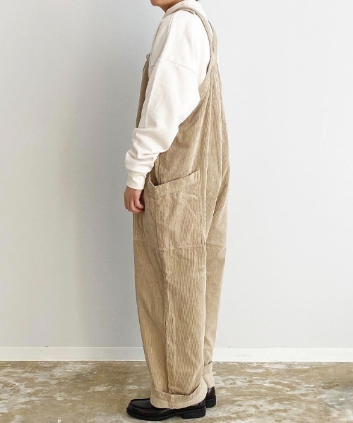 HARVESTY(ハーベスティ)の「HARVESTY / ハーベスティ CORDUROY OVERALLS(サロペット/オーバーオール・レディース・ブラック/ベージュ/アイボリー・1/2)」の18枚目の写真