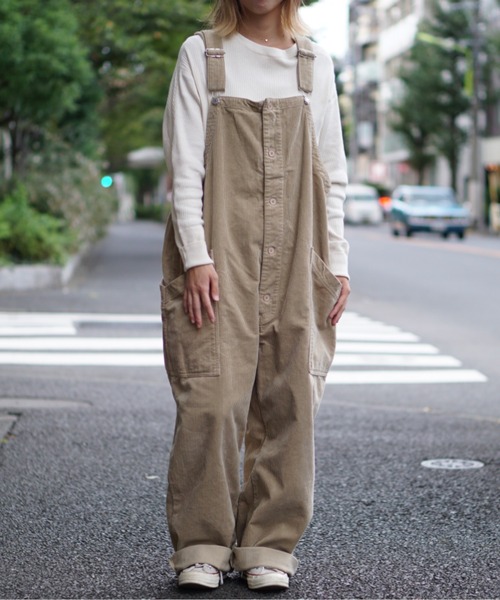 HARVESTY(ハーベスティ)の「HARVESTY / ハーベスティ CORDUROY OVERALLS(サロペット/オーバーオール・レディース・ブラック/ベージュ/アイボリー・1/2)」の17枚目の写真