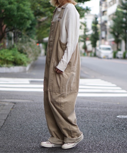 HARVESTY(ハーベスティ)の「HARVESTY / ハーベスティ CORDUROY OVERALLS(サロペット/オーバーオール・レディース・ブラック/ベージュ/アイボリー・1/2)」の15枚目の写真